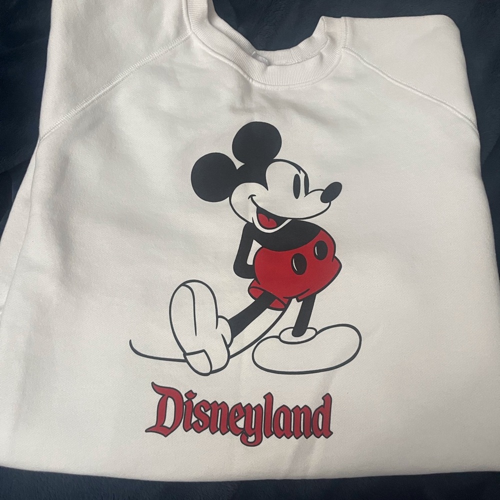 Mickey Mouse Classic Sweatshirt for Adults – Disneyland – White